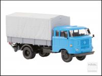 Hädl 121047-03 - TT - IFA W50L, Speditionskabine mit Holzpritsche, Plane, Ladebordwand - hellblau